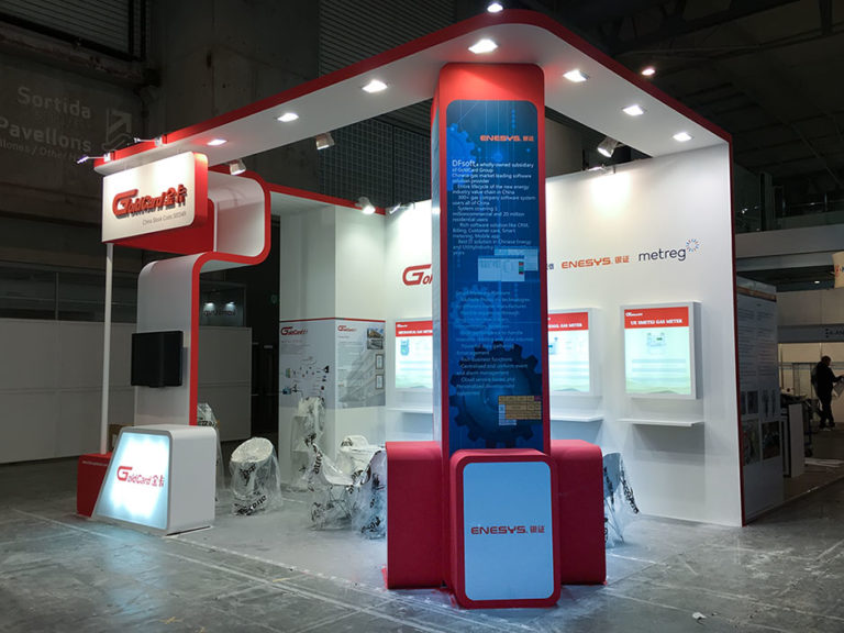 DESIGN OF THE BOOTH GOLDCARD – EUROPEAN UTILITY WEEK EXHIBITION – FIRA BARCELONA – SPAIN